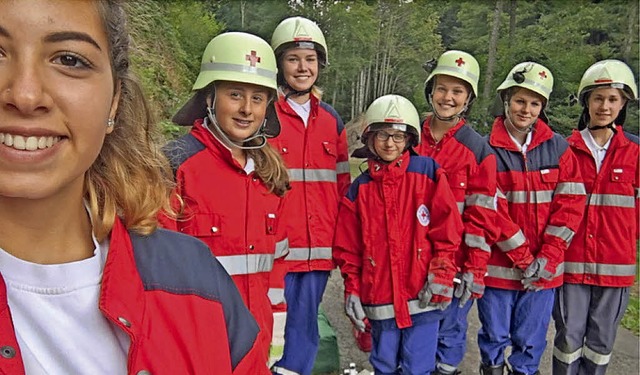 Der DRK-Nachwuchs  in Rickenbach freut...mstag rund um das Feuerwehrgertehaus.  | Foto: Wolfgang Adam