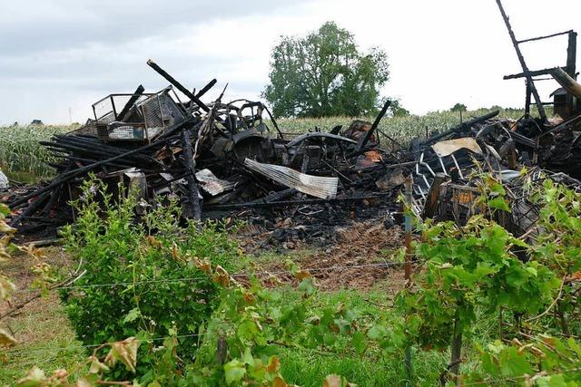 Verdacht auf Brandstiftung in Bohlsbach: Schuppen und Traktoren ein Raub der Flammen