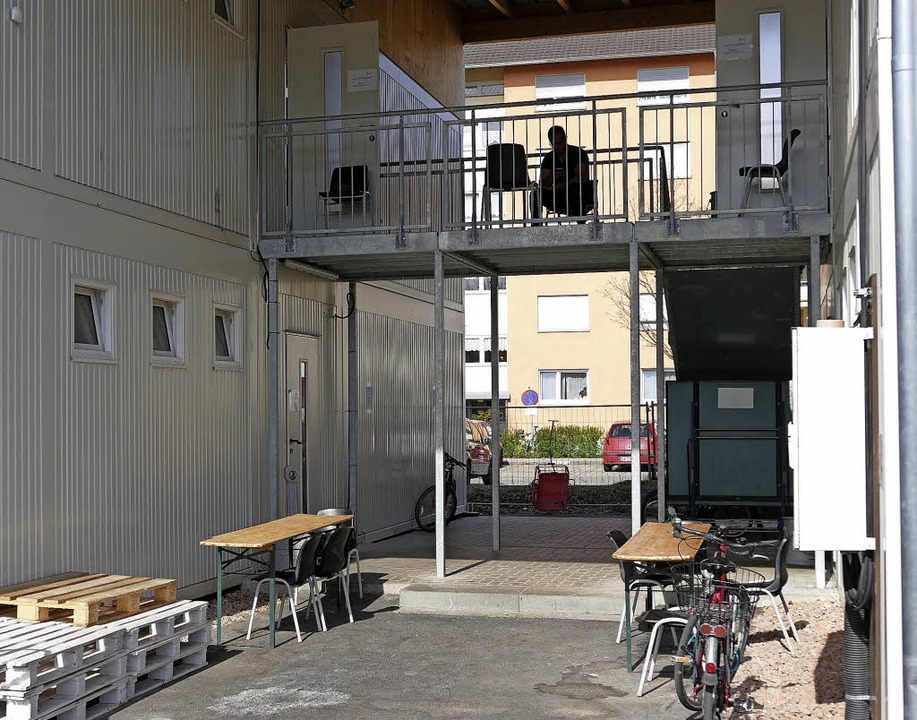 Die Containersiedlung beim Innocel-Center wird bald geschlossen.  | Foto: Manuel Fritsch