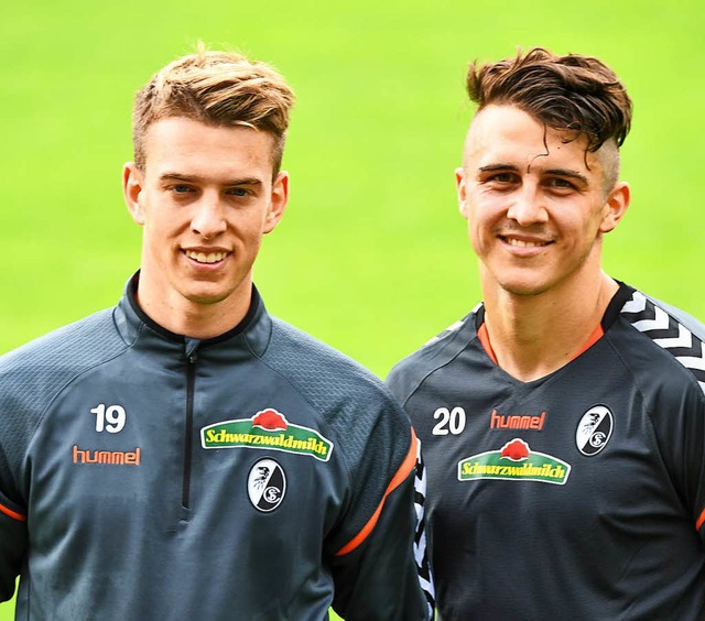 Wieder beim SC Freiburg: Janik Haberer  (links) und Marc-Oliver Kempf  | Foto: Keller