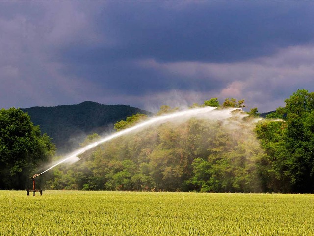 Wieviel Wasser das Feld braucht, wird elektronisch ermittelt.  | Foto: Thomas Porcheron