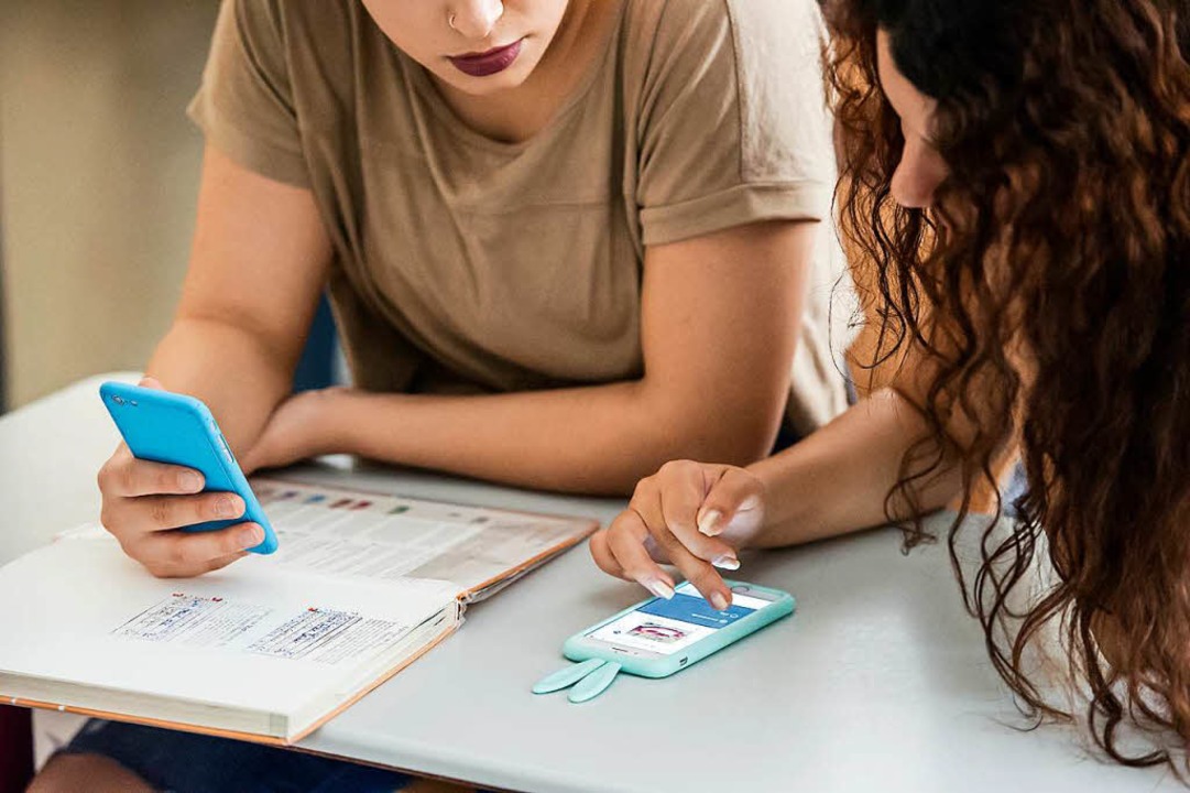 Schler der Pestalozzi-Realschule in F...; nicht zum Zocken, sondern zum Lernen  | Foto: Daniel Schoenen