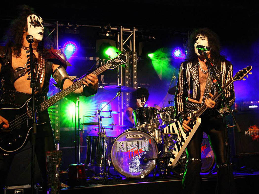 Headliner am Samstagabend: Die Kiss-Coverband „Kissin' Time“