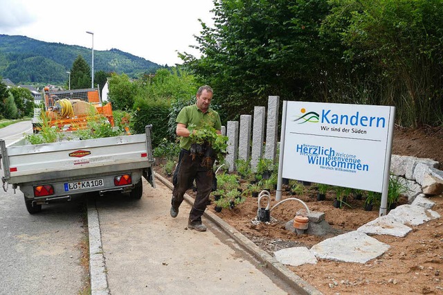 Michael  Hferlin vom stdtischen Werk...anzung des letzten Willkommensplatzes.  | Foto: Markus Maier