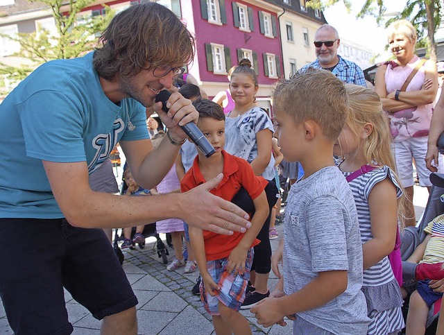 Das Mitmach-Programm kam bei den Kindern gut an.   | Foto: Petra Wunderle