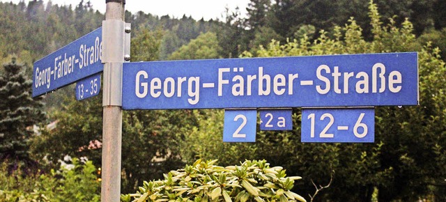 Die Georg-Frber-Strae erhlt &#8222;Nachwuchs&#8220;: den Weberweg.   | Foto: Bertsch