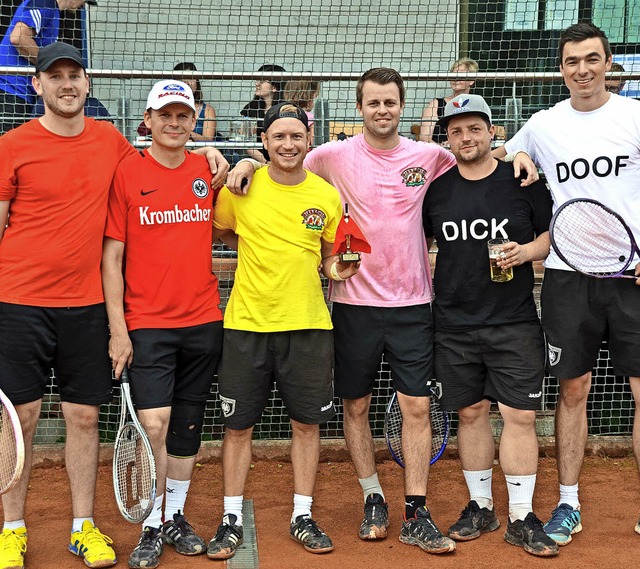 Jrgen Friedrich, Thomas Gut, Fabian S...elturnier des TC Blau-Wei Sthlingen.  | Foto: Andreas Mahler