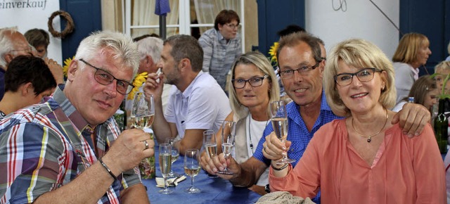 Beim Hoffest vom Weingut Lmmlin-Schin...asthaus Krone herrschte gute Stimmung.  | Foto: amo