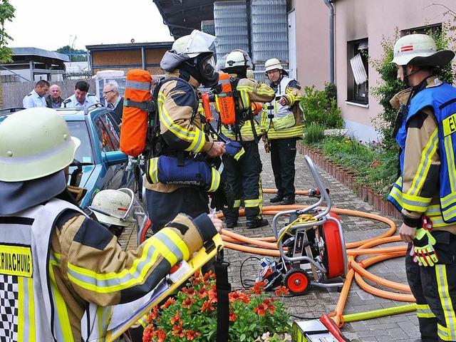 Die Feuerwehr  war bei einem Schwelbrand in Malterdingen im Einsatz.  | Foto: Benedikt Sommer