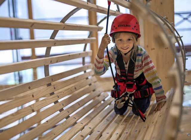 Indoorspielplatz mit Kletterparcours, ...elem mehr:  die Fundorena am Feldberg   | Foto: simon straetker, vogelpark St.