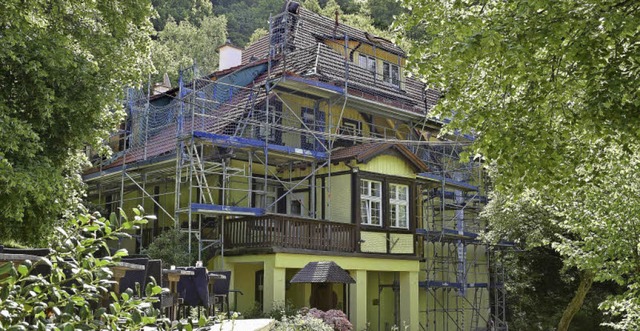 Eingerstet: Das historische Haus in Z...verein, gebaut hat es 1894 Emil Gtt.   | Foto: Thomas Kunz
