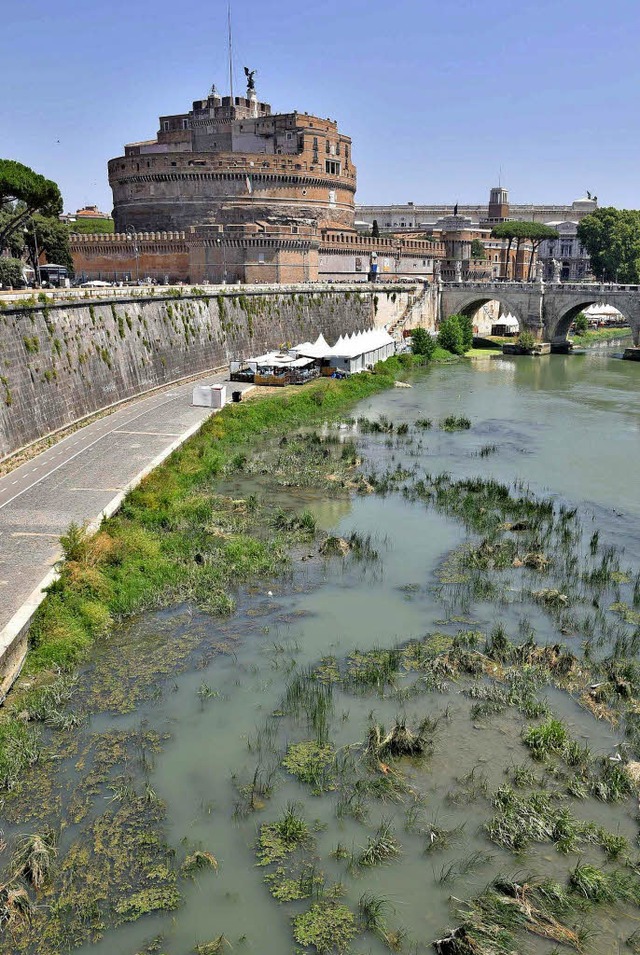 Wenig Wasser im Tiber   | Foto: dpa
