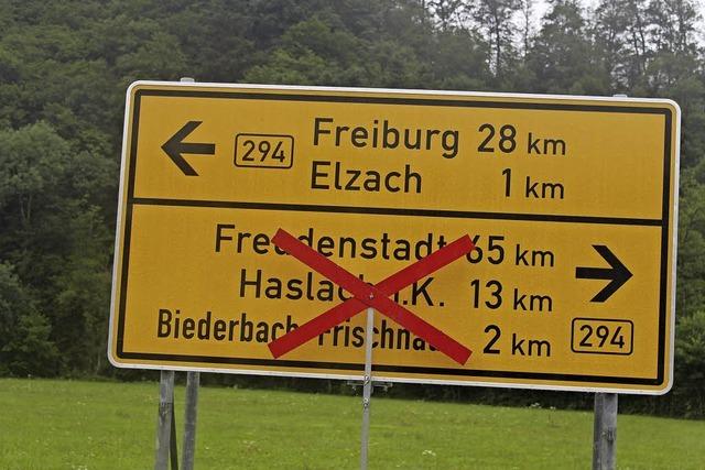 Die B 294 Richtung Heidburg/Haslach bleibt noch bis Freitag gesperrt