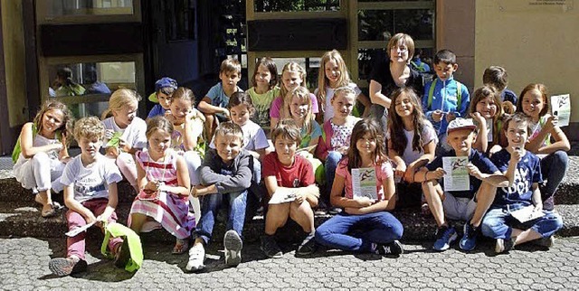 &#8222;Bibliotheksfit&#8220; wurden di...ier eine der drei beteiligten Klassen.  | Foto: ZVG