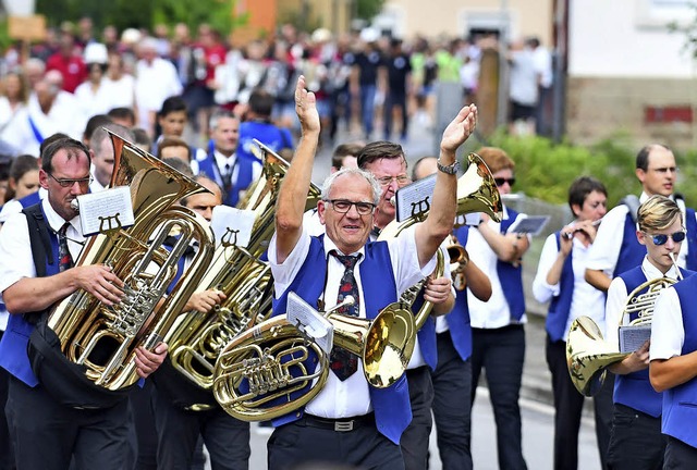 Eine groe Freude war der Festumzug fr den MV Ottenheim.   | Foto: Wolfgang Knstle