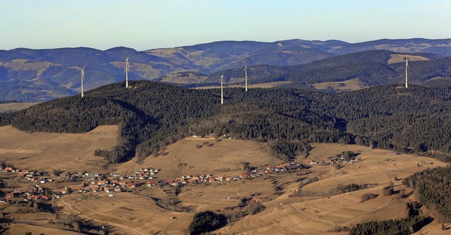 Der Windpark Rohrenkopf bei Gersbach i...ehr viele neue solcher Anlagen geben.   | Foto: Erich Meyer