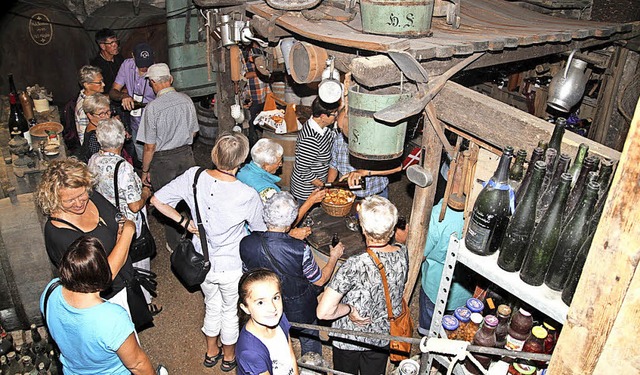 Eine von zahlreichen Stationen bei der...lye: der Keller der Familie Staiblin.   | Foto: Christel Hlter-Hassler