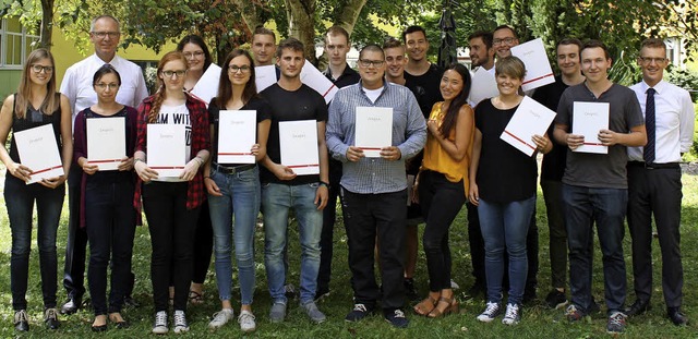 Die Preistrger des Berufsschuljahrgangs 2017   | Foto: Schule