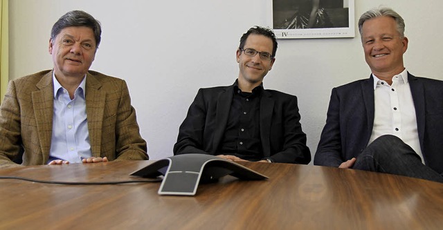 DHBW-Rektor Theodor Sproll, Professor ...Joachim Wlle (von links nach rechts)   | Foto: DHBW Lrrach