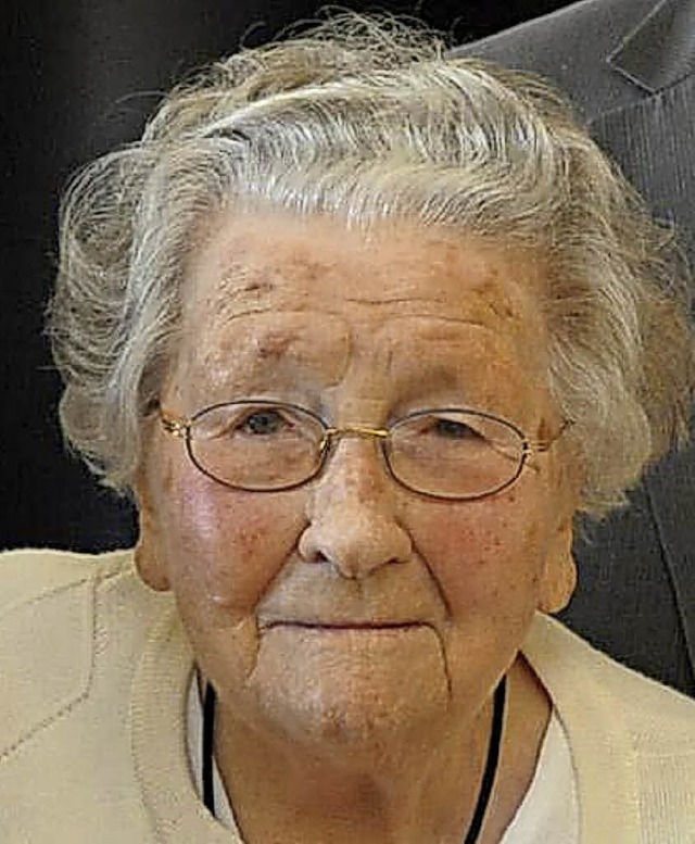 Maria Eberlin, hier bei ihrem 101. Geburtstag.   | Foto: Hubert Bleyer