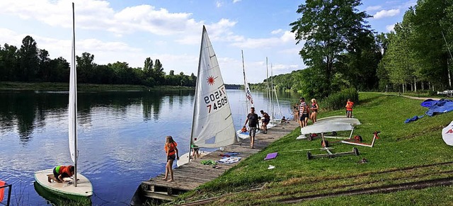 Viel Spa auf, am und im Wasser hatten...Teilnehmer beim Segelcamp in Sasbach.   | Foto: Privat