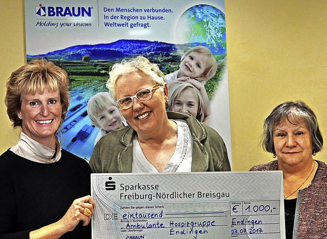 Spendenbergabe an die Hospizgruppe En...nita Pfanner und Regina Meyer (v.l.).   | Foto: Braunform