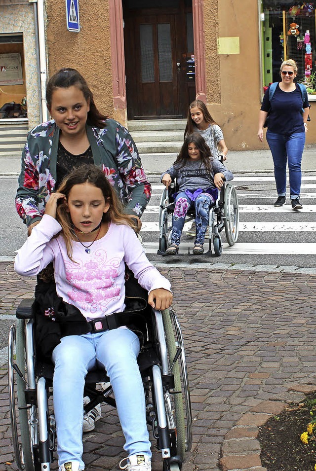 Stadtrallye mit Handicap: Wenn es stei...ne) bei der etwas anderen Stadtrallye.  | Foto: Christa Maier