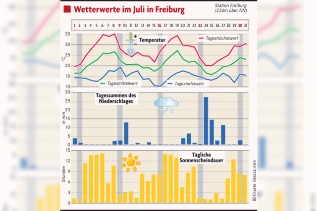 So war das Wetter in Freiburg im Juli