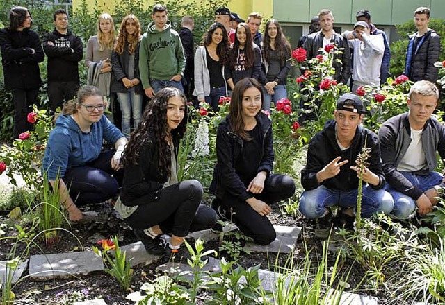 Eine Klasse des Berufskollegs im Schul...fgang Conrad besonders am Herzen lag.   | Foto: Schule