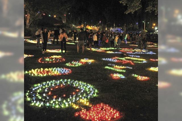 Mit 14 000 Teelichtrn in Lenzkirch