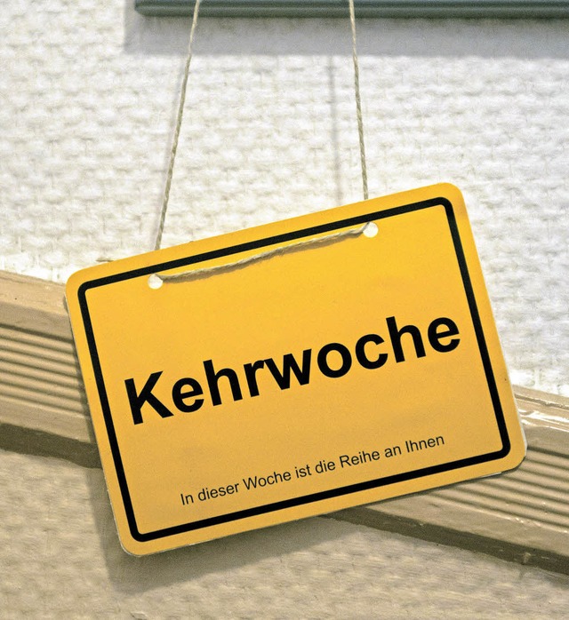 Kehrwochen-Schild  | Foto: Marijan Murat