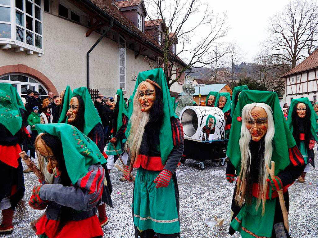 Gertrud Anders: Grne Hexen am Buure-Fasnachtsumzug in Weil am Rhein 2015.