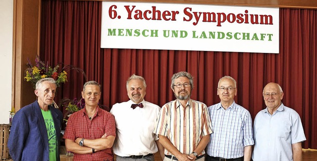 Alle Referenten beim 6. Yacher Symposi...ed Jckle vom Spittelhof Oberkirnach.   | Foto: Fotos: Karin Heiss