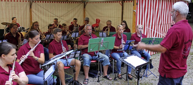 Der Musikverein Dillendorf unter Leitu... fr beste musikalische Unterhaltung.   | Foto: Johannes Schanz