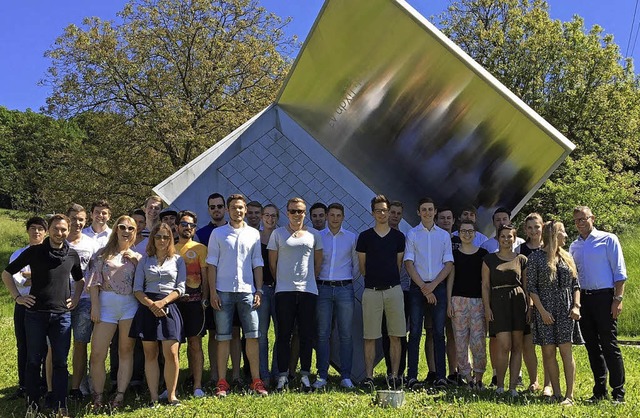 Die Teilnehmer des Lehrprojektes an der Dualen Hochschule Lrrach.   | Foto: DHBWe