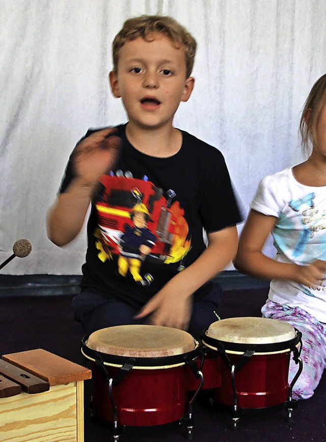 Die intensive rhythmische Schulung ste...bildung im Rahmen des Musikkarussells.  | Foto: ZVG