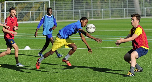 Engagierte B-Jugend des FV Sulz im Training   | Foto: Bettina Schaller