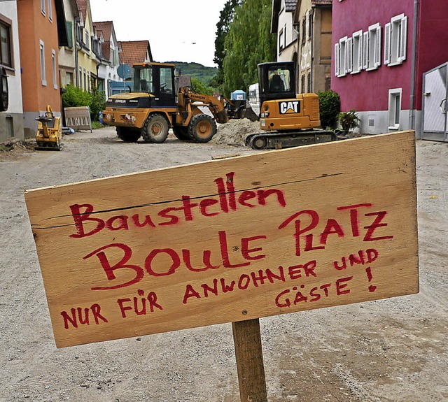 Ein etwas anderes Baustellenschild  | Foto: Christel Hlter-Hassler