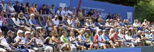 Der Publikumszuspruch auf der Tennisan...e Vorstellungen der Verantwortlichen.   | Foto: Sebastian Khli