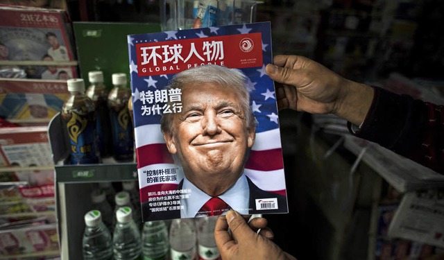 Donald Trump ziert im November 2016 &#...t &#8211; ein Magazin-Titel in China.   | Foto: dpa