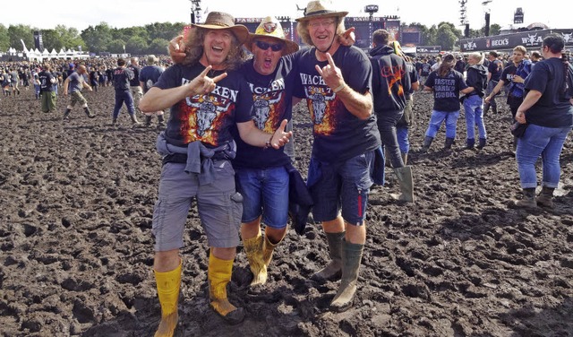 Martin Springindschmitten, Claus Merz ...atmosphre in Wacken ist einzigartig.   | Foto: Privat