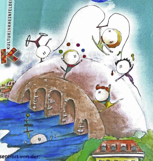 Die gezeichnete Luftakrobatik ber der...e Kinderbuch-Illustratorin entworfen.   | Foto: Repro/Foto Ingrid Bhm-Jacob