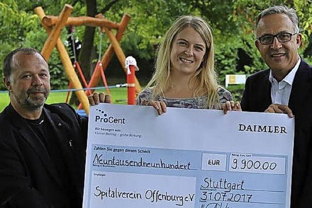 9900 Euro fr Spielplatz am Klinikum