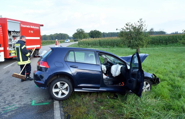 Eines der am Unfall beteiligten  Fahrzeuge.  | Foto: Wolfgang Knstle