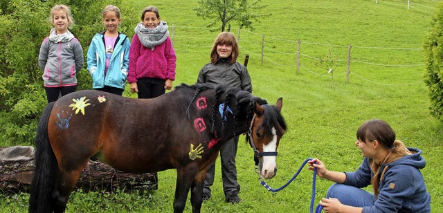 Kindertag  auf dem Reiterhof Schwabe Blue Mountain Ranch Marzell  | Foto: Rolf-Dieter Kanmacher