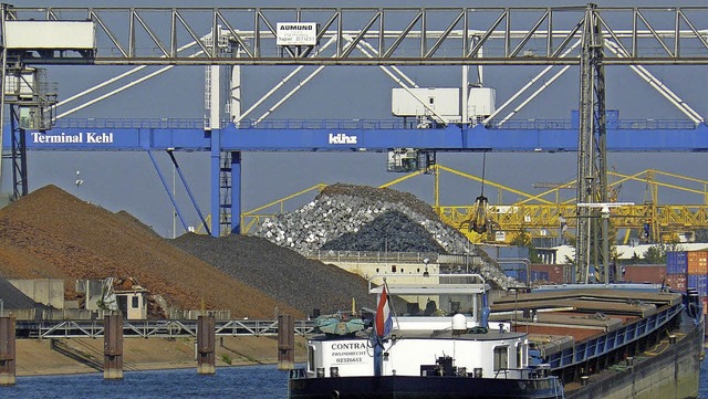 Die Sperrung des Schienennetzes bei Ra...ch Auswirkungen auf den Kehler Hafen.   | Foto: hafen