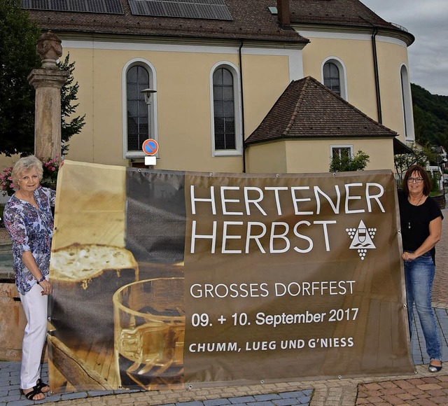 Das Werbeplakat fr den Hertener Herbs...on links vom Verein Dorfkultur Herten   | Foto: Heinz Vollmar