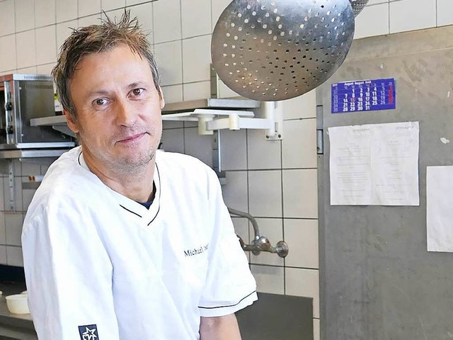 Koch Michael Rosskopf hrt als Betreiber des Burghof-Restaurants auf.   | Foto: Peter Gerigk