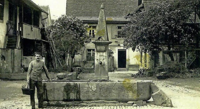 Der Schnauferbrunnen gegenber dem Binzener Gasthaus &#8222;Ochsen&#8220;   | Foto: privat