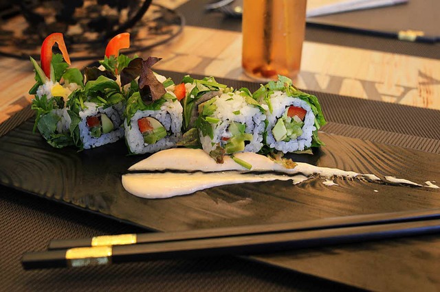 Sushi mit Rucola, Paprika und Avocado.  | Foto: Maryline Boudot